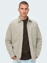 ONLY & SONS Top din catifea pentru bărbați ONLY & SONS Track Beige
