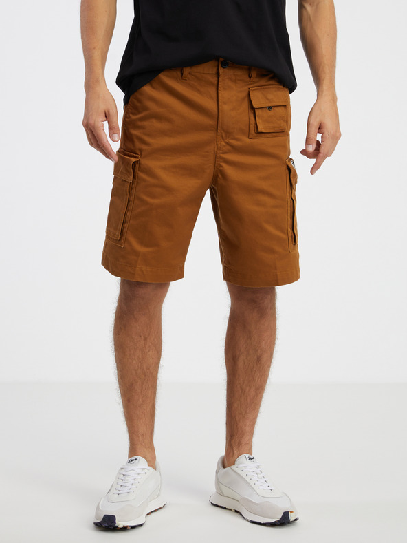 Diesel Pantaloni scurți cu buzunare pentru bărbați de culoare maro Diesel