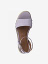 Tamaris Purple deschis Sandale din piele pentru femei Tamaris