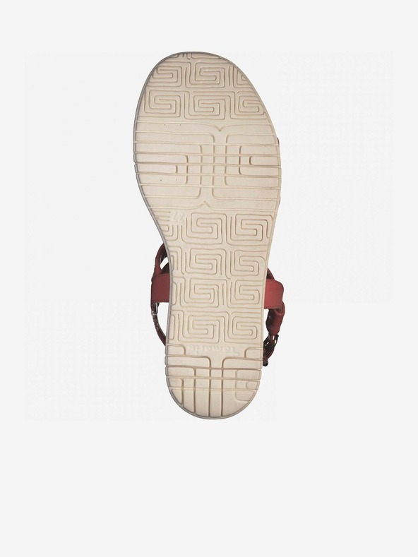 Tamaris Sandale cu toc din piele pentru femei Coral Tamaris
