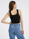 Noisy May Tricou crop top negru pentru femei din amestec de lână Noisy May Haisley