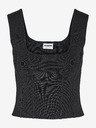 Noisy May Tricou crop top negru pentru femei din amestec de lână Noisy May Haisley