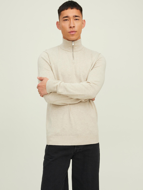 Jack & Jones Pulover Jack & Jones Emil bej pentru bărbați