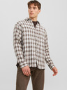 Jack & Jones Cămașă în carouri albă și maro Jack & Jones Gracia pentru bărbați
