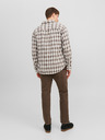 Jack & Jones Cămașă în carouri albă și maro Jack & Jones Gracia pentru bărbați