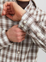 Jack & Jones Cămașă în carouri albă și maro Jack & Jones Gracia pentru bărbați