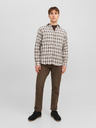 Jack & Jones Cămașă în carouri albă și maro Jack & Jones Gracia pentru bărbați