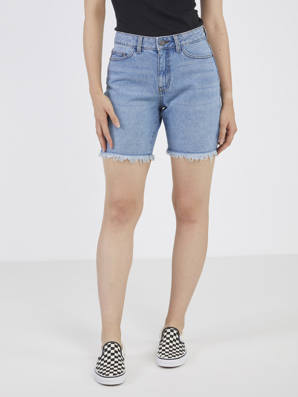 Noisy May Pantaloni scurți din denim albaștri pentru femei Noisy May Smiley