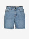 Noisy May Pantaloni scurți din denim albaștri pentru femei Noisy May Smiley