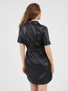 Noisy May Rochie cămașă neagră din piele pentru femei Noisy May Andy