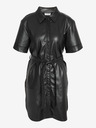 Noisy May Rochie cămașă neagră din piele pentru femei Noisy May Andy