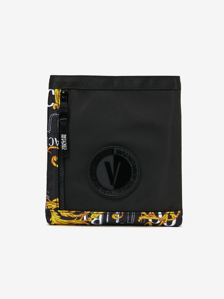 Versace Jeans Couture Geantă de umăr neagră cu model pentru bărbați Versace Jeans Couture