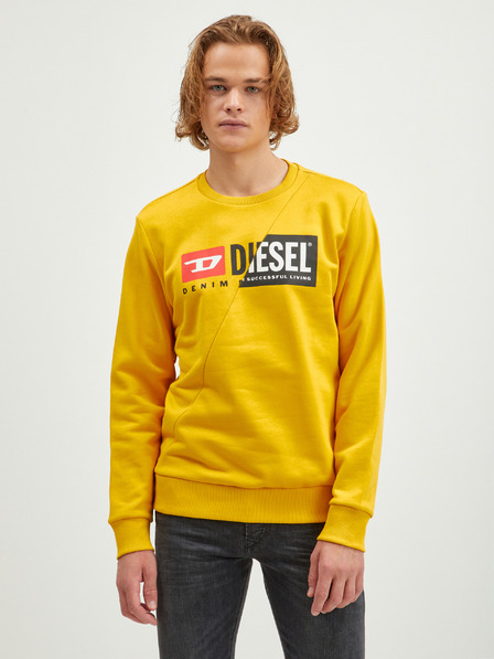Diesel Hanorac galben pentru bărbați Diesel