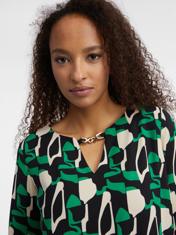 Orsay Bluză de damă verde cu model ORSAY