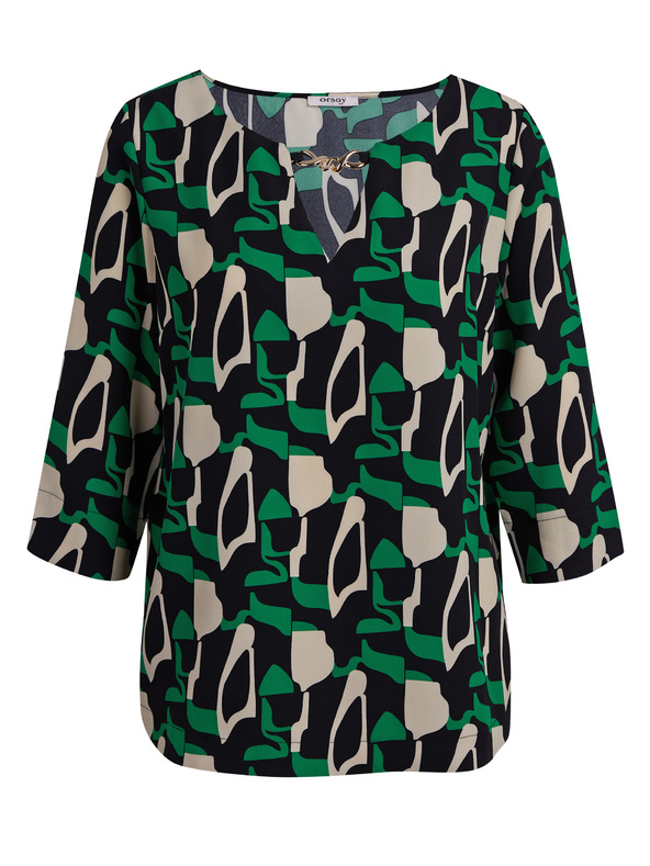 Orsay Bluză de damă verde cu model ORSAY
