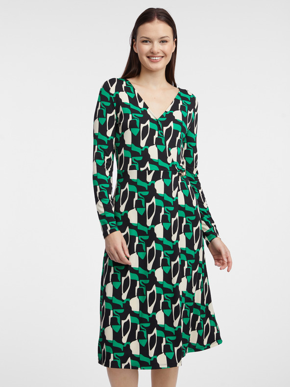 Orsay Rochie de damă verde cu model ORSAY