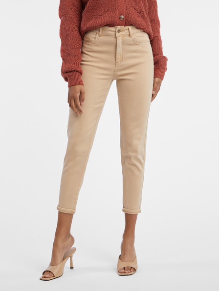 Orsay Blugi cropped slim fit bej pentru femei ORSAY