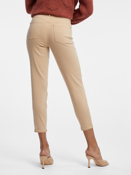 Orsay Blugi cropped slim fit bej pentru femei ORSAY