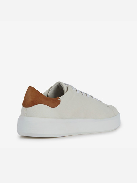 Geox Adidași din piele pentru bărbați crem Geox
