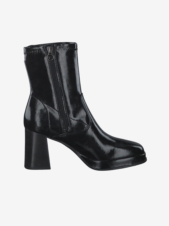 Tamaris Botine negre cu toc înalt Tamaris