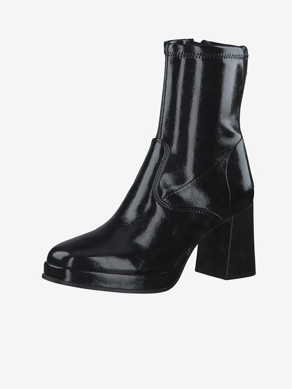 Tamaris Botine negre cu toc înalt Tamaris