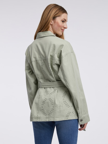 Orsay Jachetă din denim de culoare verde deschis pentru femei ORSAY