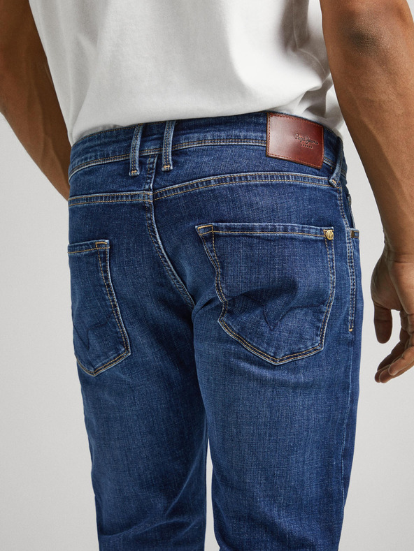 Pepe Jeans Blugi skinny fit albaștri pentru bărbați Pepe Jeans Finsbury