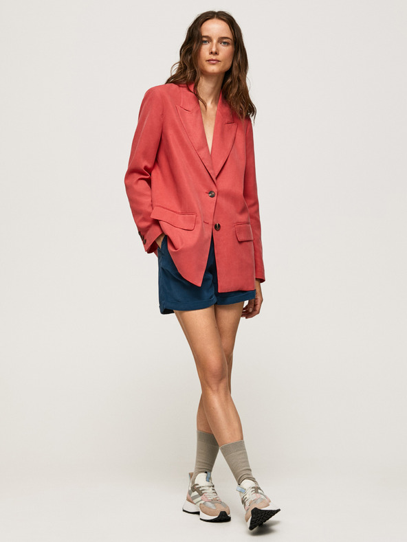 Pepe Jeans Blazer supradimensionat cărămiziu pentru femei Pepe Jeans Silvie