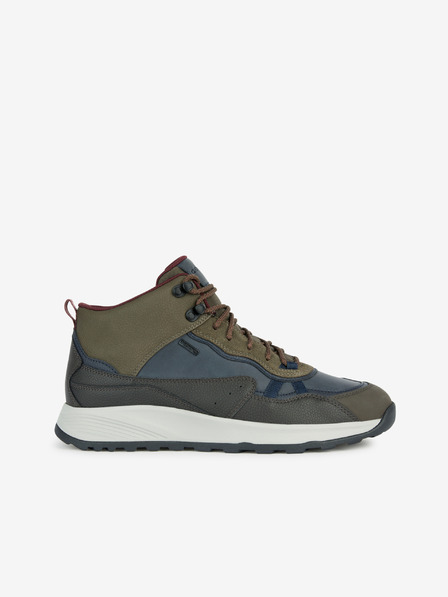 Geox Adidași de gleznă kaki pentru bărbați cu detalii din piele întoarsă Geox Terrestre