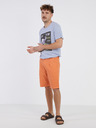 Pepe Jeans Pantaloni scurți portocalii din amestec de in pentru bărbați Pepe Jeans