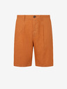 Pepe Jeans Pantaloni scurți portocalii din amestec de in pentru bărbați Pepe Jeans