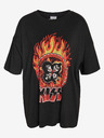 Noisy May Tricou negru cu mânecă scurtă pentru femei Noisy May Ida Kiss