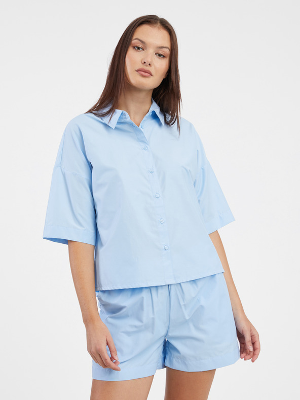 Noisy May Tricou albastru deschis pentru femei Noisy May Frig