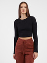 Noisy May Tricou negru de bază cu mânecă lungă pentru femei Noisy May Aya