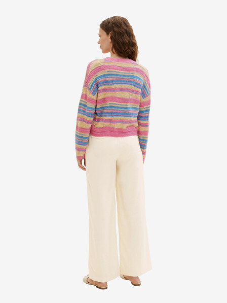 Tom Tailor Pulover roz cu dungi pentru femei Tom Tailor