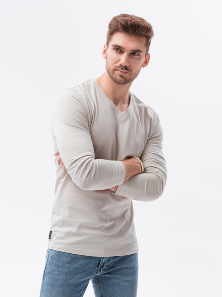 Ombre Clothing Tricou cu mânecă lungă pentru bărbați fără imprimeu - mixează 2 piese în pachet V5 Z41 basic