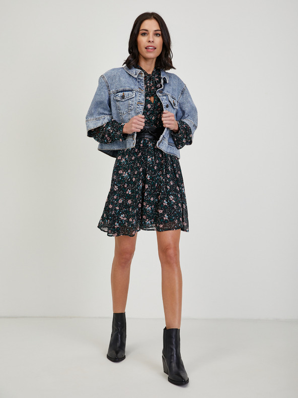 Orsay Rochie florală de damă neagră ORSAY