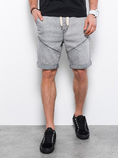 Ombre Clothing Pantaloni scurți din denim gri pentru bărbați Ombre Clothing W361