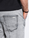 Ombre Clothing Pantaloni scurți din denim gri pentru bărbați Ombre Clothing W361