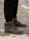 Ombre Clothing Adidași de gleznă kaki pentru bărbați T311