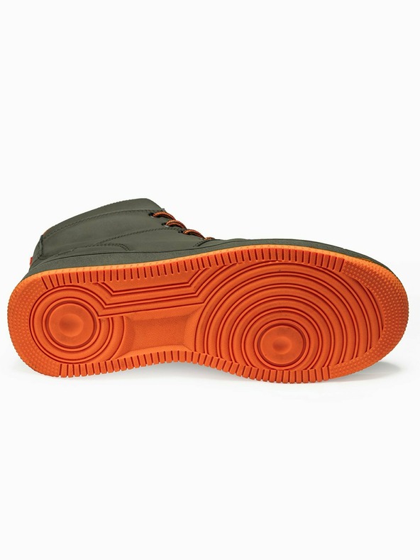 Ombre Clothing Adidași de gleznă kaki pentru bărbați T311