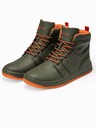 Ombre Clothing Adidași de gleznă kaki pentru bărbați T311