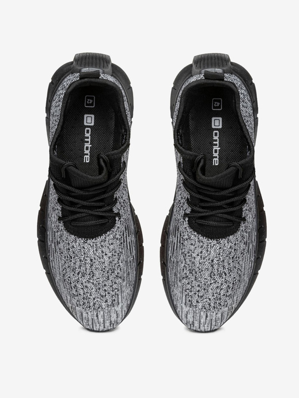 Ombre Clothing Ombre Clothing Adidași matlasați gri pentru bărbați