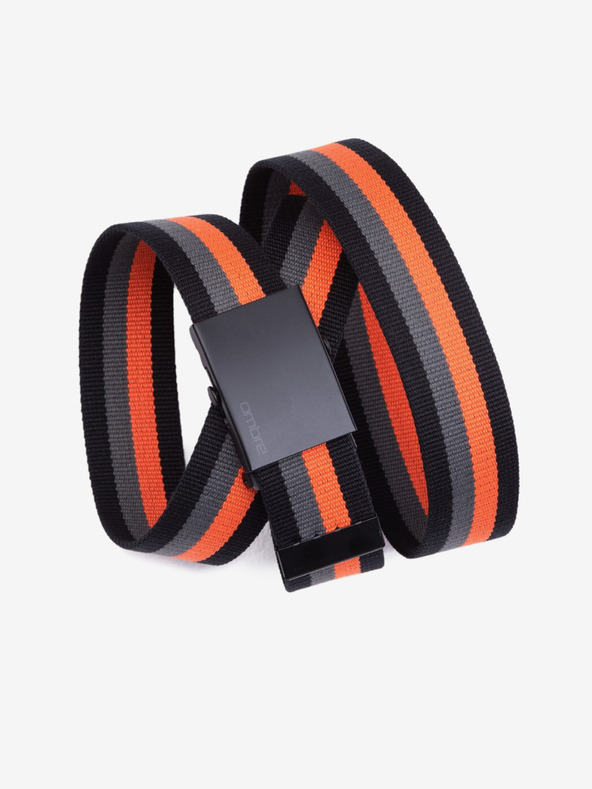 Ombre Clothing Centură din stofă Ombre Clothing portocalie și neagră pentru bărbați A650