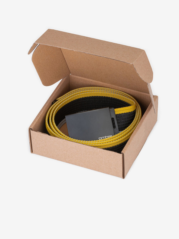 Ombre Clothing Centură bărbătească cu dungi galbene și negre Ombre Clothing