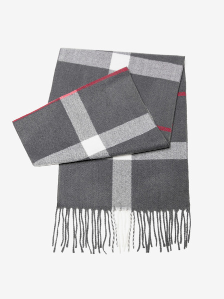Ombre Clothing Eșarfă pentru bărbați - gri/alb A408