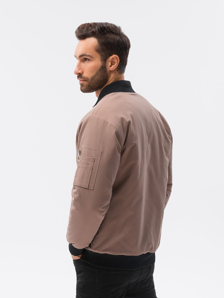 Ombre Clothing Bomber bărbătesc bej C516