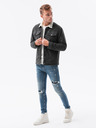 Ombre Clothing Jachetă de tranziție Ombre Clothing C524 gri închis pentru bărbați