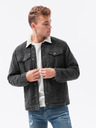 Ombre Clothing Jachetă de tranziție Ombre Clothing C524 gri închis pentru bărbați