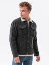 Ombre Clothing Jachetă de tranziție Ombre Clothing C524 gri închis pentru bărbați